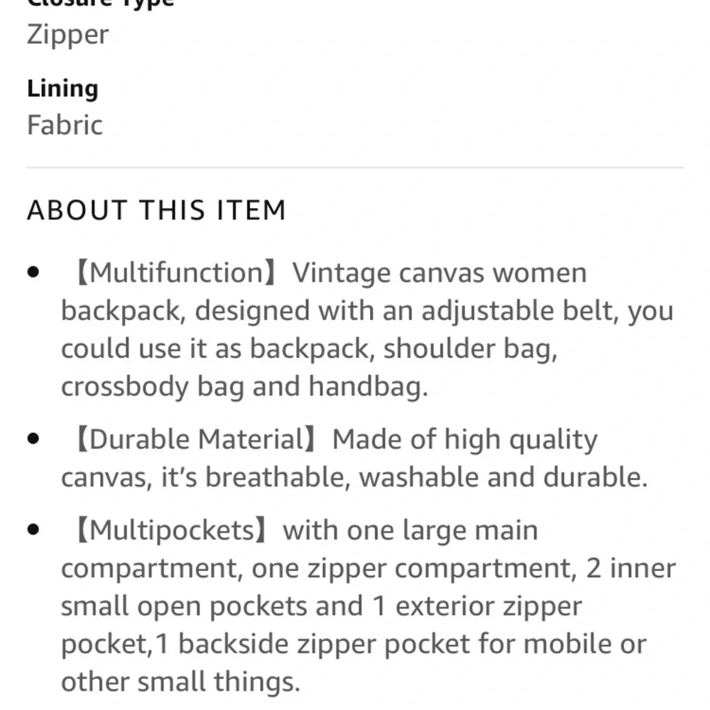 Multifunction/Convertible Canvas Bag or Backpack - Picture 8 of 11